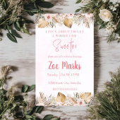 Roze Bloemige Pampas Bruiloftsdouche Kaart