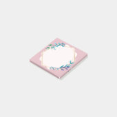 Roze bloemige plaknotities | Mooie esthetische not Post-it® Notes (Schuin)