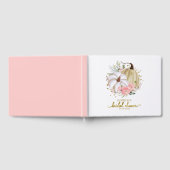 Roze Bloemige Pompoen Herfst Bruidsfeest Gastboek Gastenboek (Volledig)