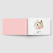 Roze Bloemige Pompoen Herfst Gastenboek (Volledig)