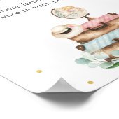 Roze Bloemige Reis Bruiloft Waar Waren Ze Spel Poster (Hoek)