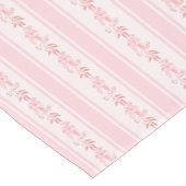 Roze bloemige retro  strepenpatroon korte tafelloper (Hoek)