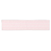 Roze bloemige retro  strepenpatroon korte tafelloper (Horizontaal)