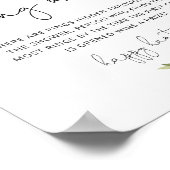 Roze bloemige ringjacht bruidsfeest spel poster (Hoek)