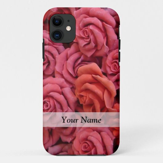 Roze bloemige rozen Case-Mate iPhone case (Achterkant)