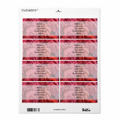 Roze bloemige rozen etiket (Full Sheet)