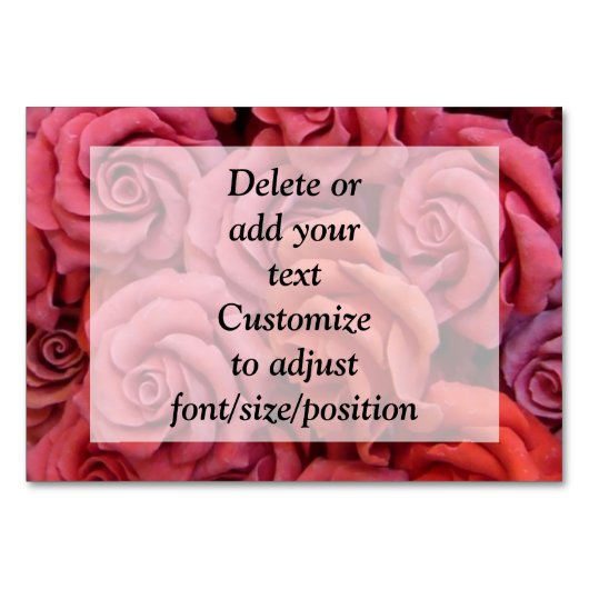 Roze bloemige rozen kaart (Voorkant)