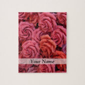 Roze bloemige rozen legpuzzel (Verticaal)