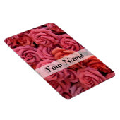 Roze bloemige rozen magneet (Rechterzijde)