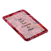 Roze bloemige rozen magneet (Rechterzijde)