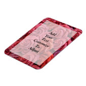 Roze bloemige rozen magneet (Linkerzijde)