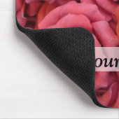 Roze bloemige rozen muismat (Hoek)