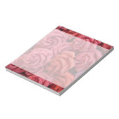 Roze bloemige rozen notitieblok (Linkerzijde)