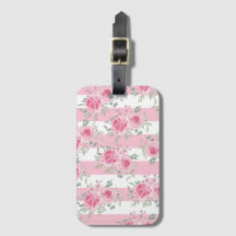  roze bloemige Rozen roze strepen