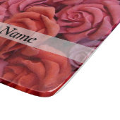 Roze bloemige rozen snijplank (Hoek)
