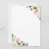 roze bloemige save the date uitnodiging (Achterkant)