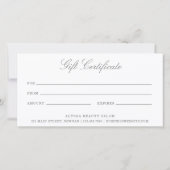 Roze bloemige schoonheidssalon cadeaubon (Achterkant)