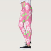 Roze Bloemige Shabby Chic Leggings (Links)