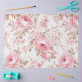  roze bloemige  stijl tissuepapier (Craft)