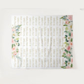 Roze Bloemige Sweet 16 Step En Repeat Achtergrond Wandkleed (Voorkant (horizontaal))