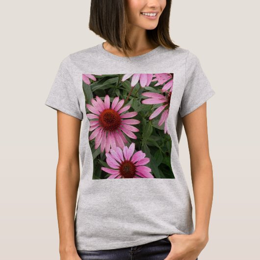 Roze bloemige t-shirt (Voorkant)