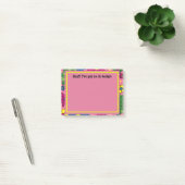 Roze bloemige takenlijst gepersonaliseerd post-it® notes (Kantoor)