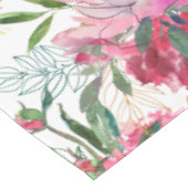 Roze Bloemige Tropisch Ontwerp Tafelkleed (Gekanteld)