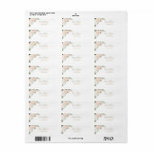 Roze bloemige trouw bruidsfeest retouradres etiket (Full Sheet)