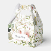 Roze Bloemige Trouw Favor  Bedankdoosjes (Achterkant)