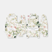 Roze Bloemige Trouw Favor Bedankdoosjes (Uitgevouwen)