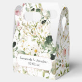 Roze Bloemige Trouw Favor  Bedankdoosjes (Geopend)