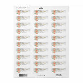 Roze bloemige trouwadreslabels etiket (Full Sheet)