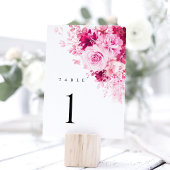 Roze Bloemige Trouwtafel Nummers