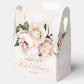 Roze bloemige tuin bruidsfeest cadeau dozen bedankdoosjes (Geopend)