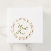 Roze bloemige vers van de markt bruidsmeisjeshower bedankjes labels (In situ)