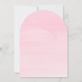 Roze bloemige Victoriaanse bruiloftboog Kaart (Achterkant)