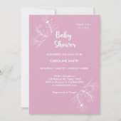 Roze Bloemige Vintage Baby Shower Kaart (Voorkant)