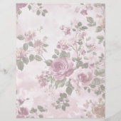 Roze Bloemige Vintage Recepten Binder Scheidingspa (Achterkant)