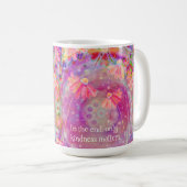  roze bloemige vriendelijkheid is van belang voor  koffiemok (Voorkant rechts)