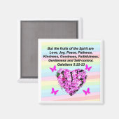 ROZE BLOEMIGE VRUCHTEN VAN DE GEEST GALATEN 5 MAGNEET (Voorkant / Achterkant)