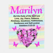 ROZE BLOEMIGE VRUCHTEN VAN DE SPIRIT CUSTOM DEKEN (Voorkant)