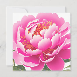 Roze bloemige waterverf lege wenskaart