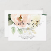 Roze bloemige 'Well Wedding' kaart voor cadeautips (Voorkant / Achterkant)