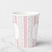 Roze Bloemige Wilde Bloemen Coquette Papieren Bekers (Links)