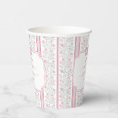 Roze Bloemige Wilde Bloemen Coquette Papieren Bekers (Rechts)