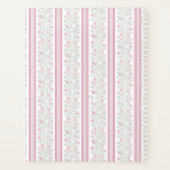 Roze bloemige wilde bloemen Coquette strik Planner (Achterkant)