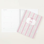 Roze bloemige wilde bloemen Coquette strik Planner (Display)