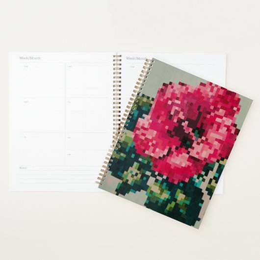 Roze bloemillustratie planner (Display)