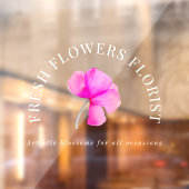 Roze bloemist zakelijke waterverf raamsticker (Vel 2)