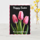 Roze bloemkaart met bedankje kaart (Gele Bloem)